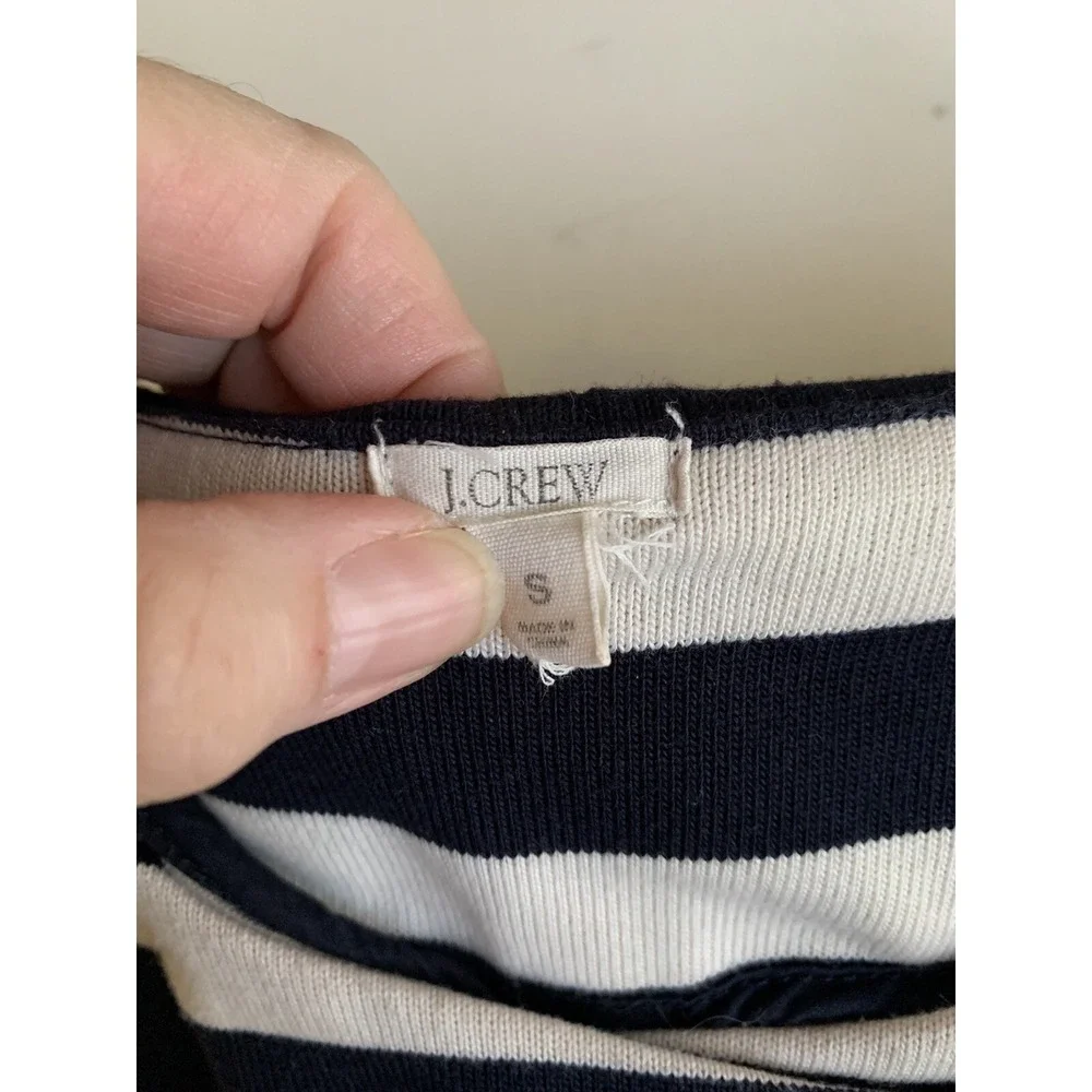 J Crew Womens Blazer Small Striped Nautical Old Money Coastal Preppy Breton Blue